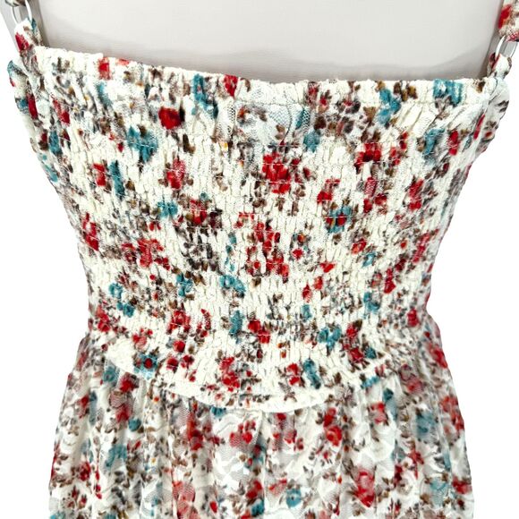 Torrid Lace Dress 3X 22 24 White Floral Overlay Sweetheart Neck Lined Ditsy EUC - Picture 14 of 16